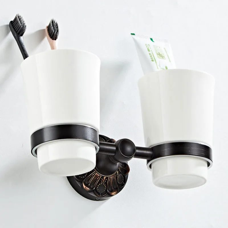 Античная бронзовая кружка держатель для стакана черная подставка кружек