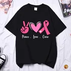 Женская футболка осознания психического здоровья печати, большеразмерная футболка свободного покроя с коротким рукавом Футболка Peace Love лекарство для женщин рубашки для мальчиков одежда в готическом стиле