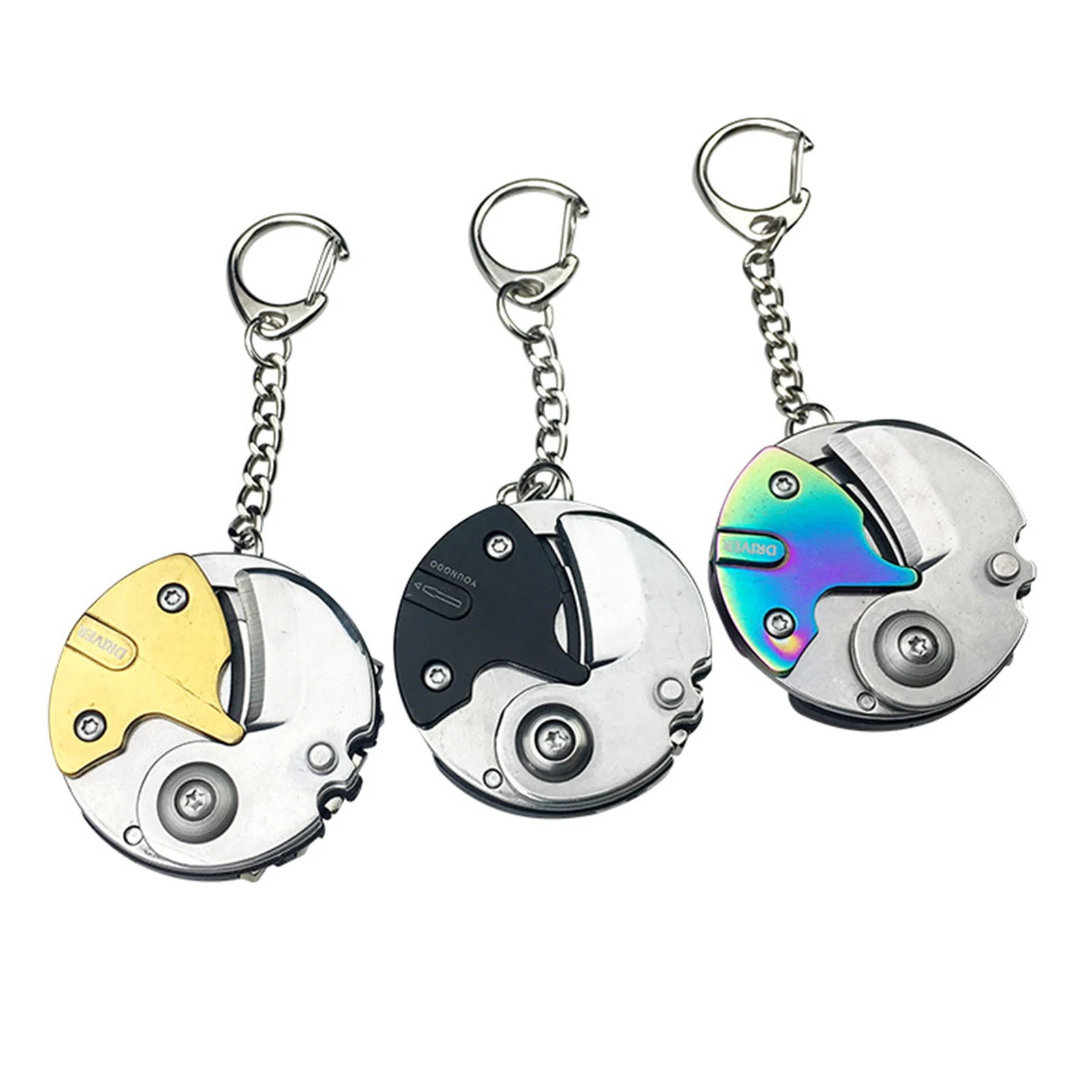 

Portable Multifunction Cutter Stainless Steel Mini Knife Keychain Screwdriver Camping Survival Tools Travel Kits Package Opening