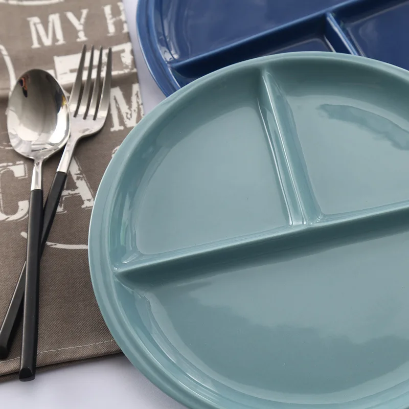 Новый скандинавский фарфор 10 дюймов тарелка для фаст фуда цветная глазурованная