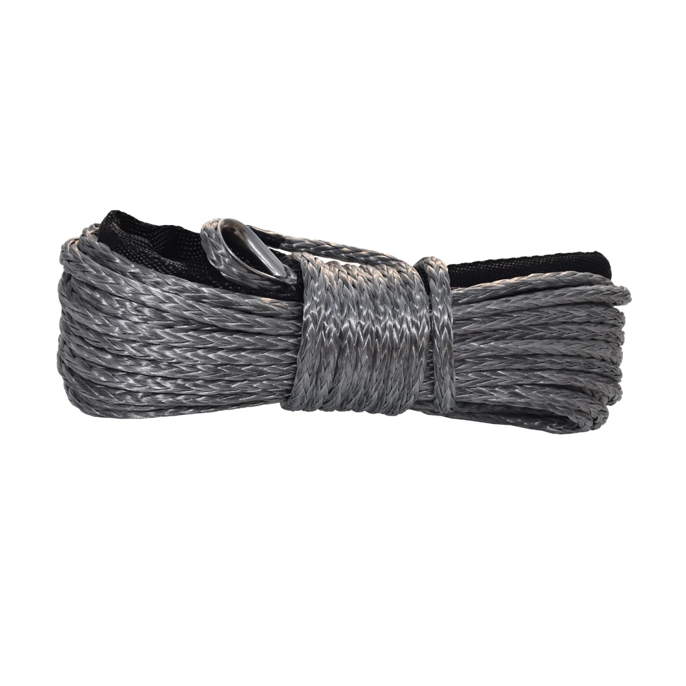 

Grey 6mm*15m Synthetic Winch Cable Rope,Off Road Rope,ATV Winch Line,Plasma Rope,Boat Winch Cable