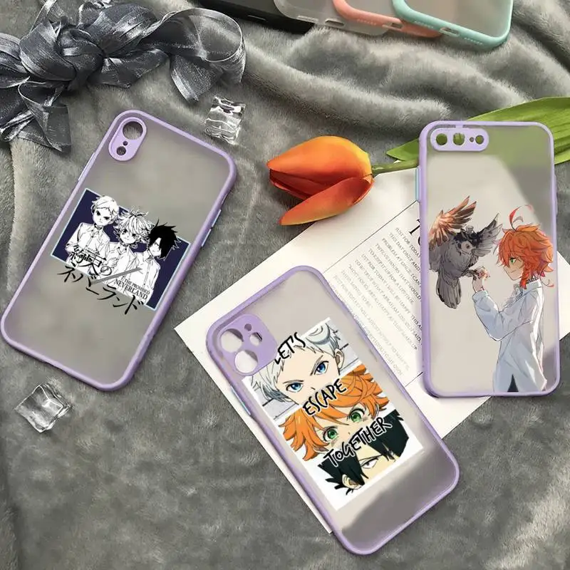 

The Promised Neverland anime Phone Case matte transparent For iphone 7 8 11 12 13 plus mini x xs xr pro max cover