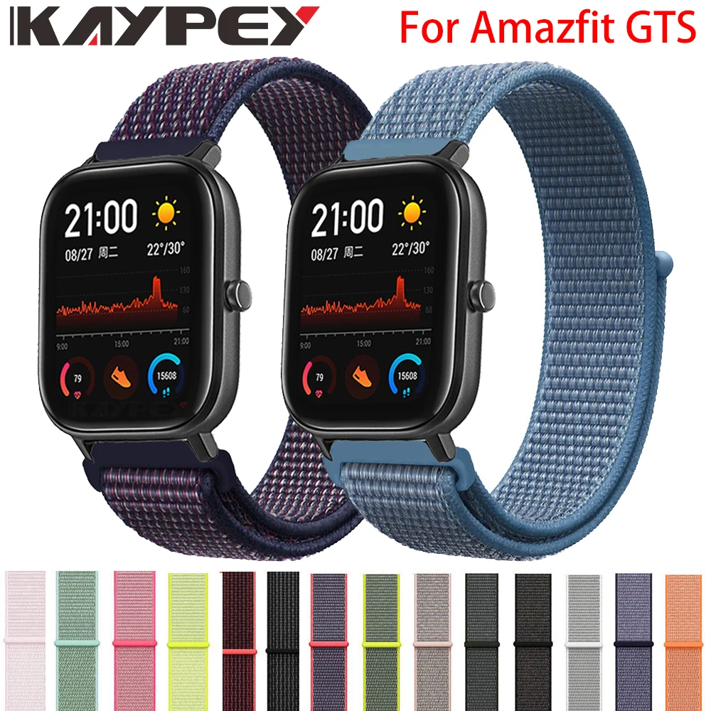 20 мм нейлоновая петля тканый ремешок для Xiaomi Huami Amazfit GTS Смарт часы пригоден для ношения на запястье браслет для Amazfit gtr 42 мм ремешок для часов