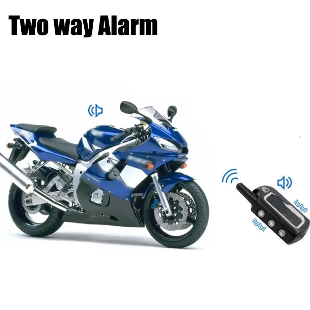 

Two Way Alarm Motorcycle Scooter Security 2 Way Alarm Remote Control Engine Start Vibration Alarm Lock System 125dB