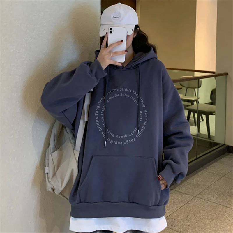 Модный брендовый Американский винтажный свитер женский свободный в Корейском