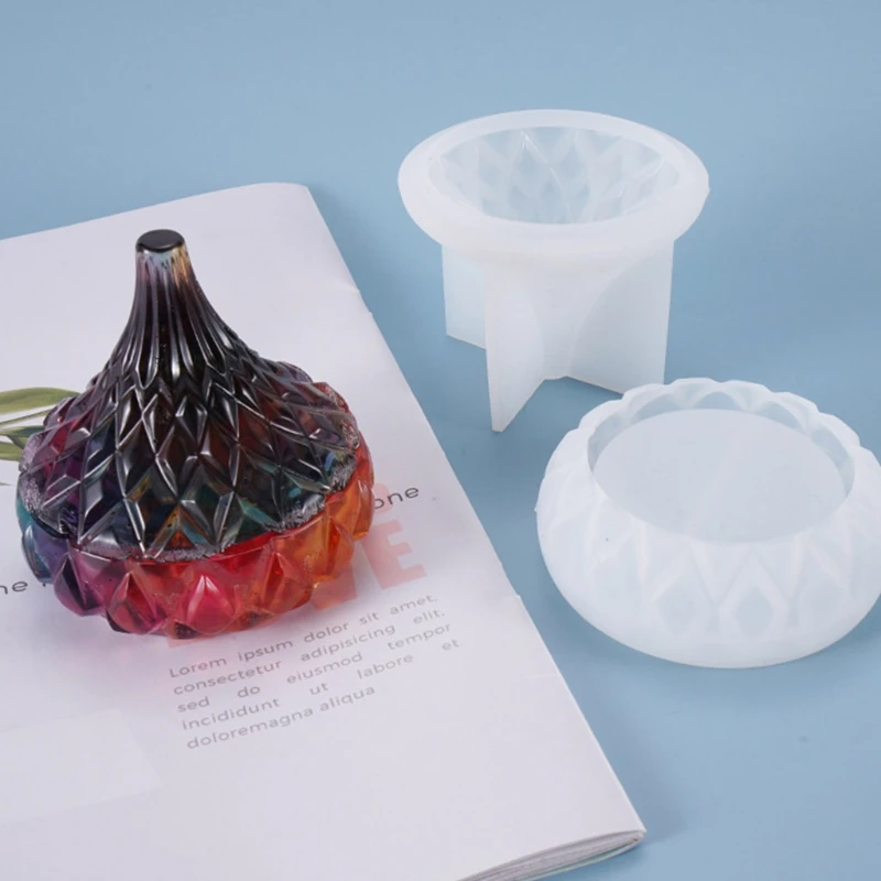 

1 Set Crystal Epoxy Resin Mold Storage Box Casting Silicone Mould DIY Crafts Container Jewelry Making Tool