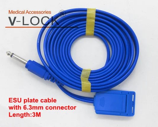 Флюоресцентный Кабель с разъемом 6 3 мм для одноразовой биполярной пластины и