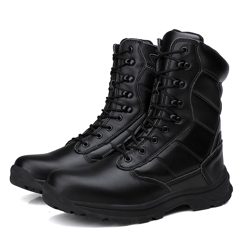 Men Military Tactical Boots Male Black Sneakers Outdoor Warm Winter Shoes Snow Boots High Top Quality Waterproof Hiking Shoes