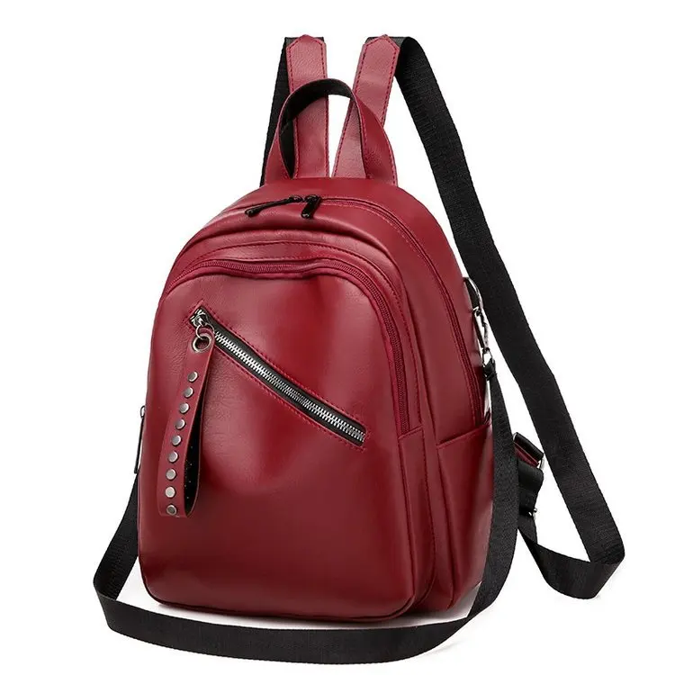 

Retro Double Shoulder Bag Woman 2019 New Fashion Backpack Leisure Multi-function Travel Single Shoulder Satchel