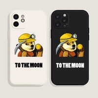 cryptocurrency doge to the moon bitcoin btc white phone case cover for iphone 11 12 13 pro xs max xs xr 8 7 plus 12mini case off