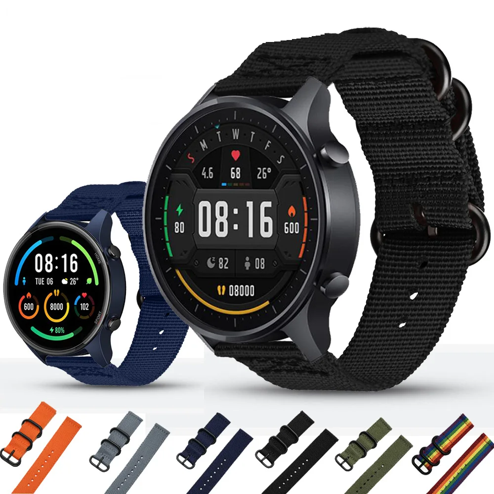 Ремешок нейлоновый для Xiaomi MI Watch быстросъемный спортивный браслет наручных часов