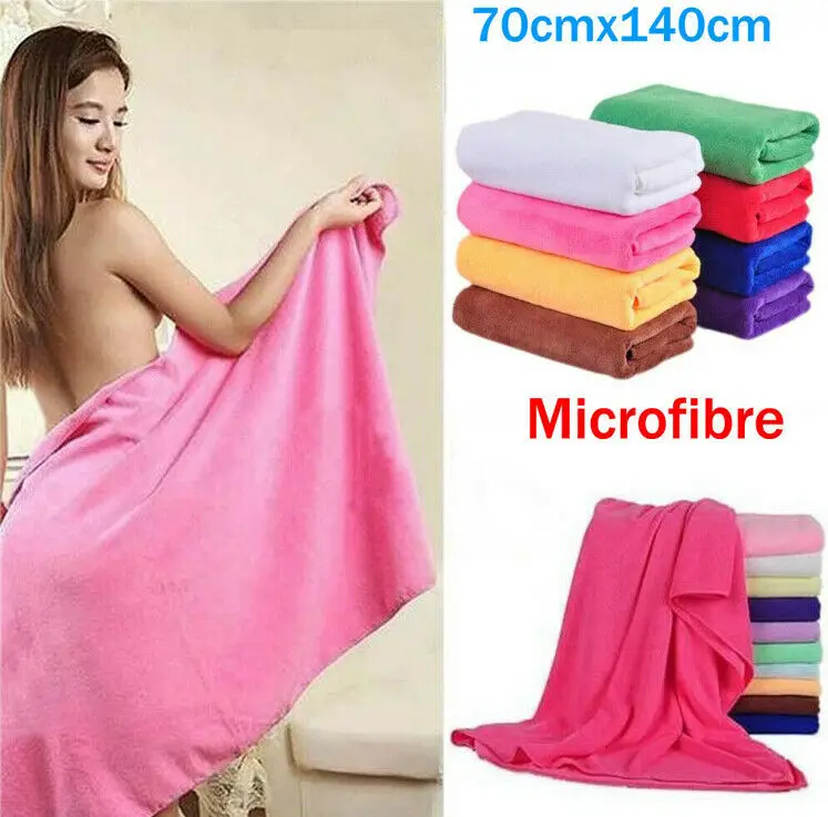 Горячая Распродажа 70x140 см впитывающие полотенца из микрофибры для сушки пляжные