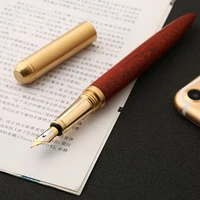 brass sandalwood business 9 pcs fountain pen signature wooden gift pen office supplies fountain pen set