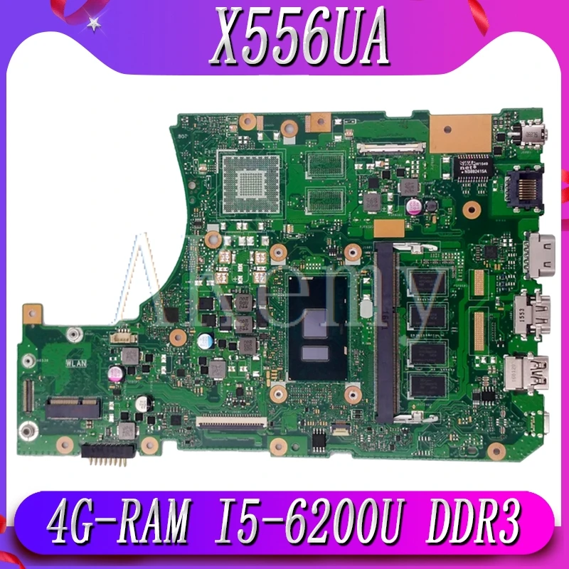 

Новинка! X556UJ REV2.0 материнская плата для ноутбука For Asus VivoBook X556UA X556UAM X556UAK X556UV оригинальная материнская плата 4G-RAM I5-6200U DDR3