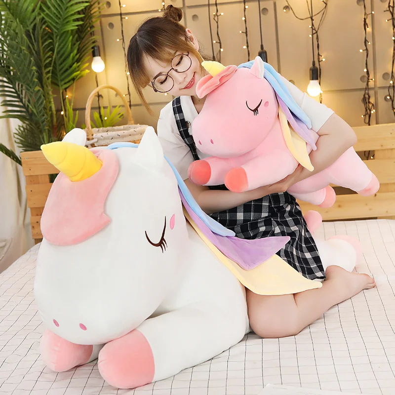 

1pc Cushions Pillow For Sofa Colorful Pegasus Pillow Angel Unicorn Plush Toys Dolls For Kids Birthday Gift Valentine's Day Gifts