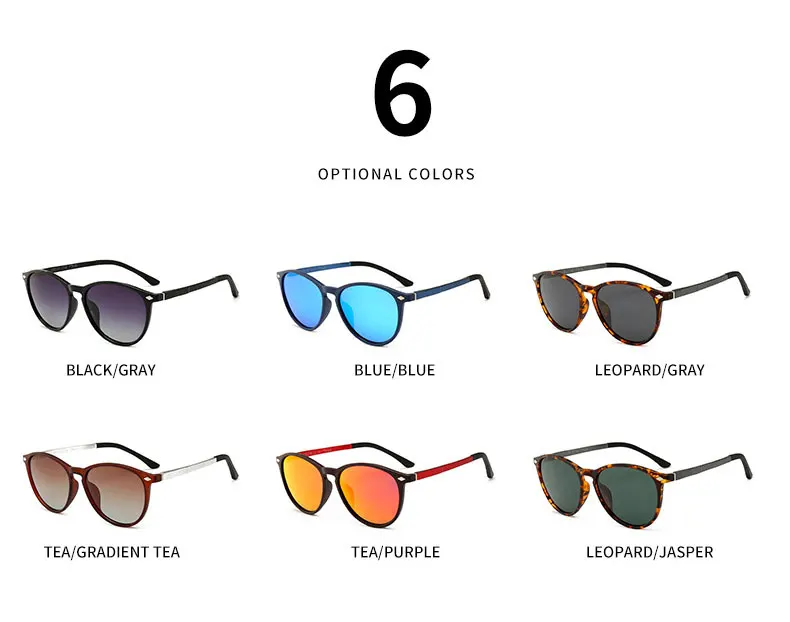 Reven Jate Men Women Classic Retro Rivet Polarized Sunglasses TR90 Legs Lighter Design Oval Frame UV400 Protection 9900