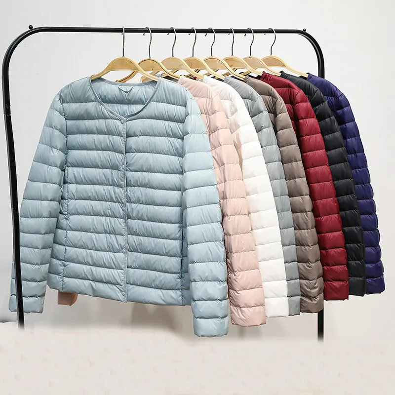 

2021 можно носить с обеих сторон размера плюс 4XL Новая Женская пуховая куртка-парка для детей ультра светильник Белое пуховое пальто женская к...