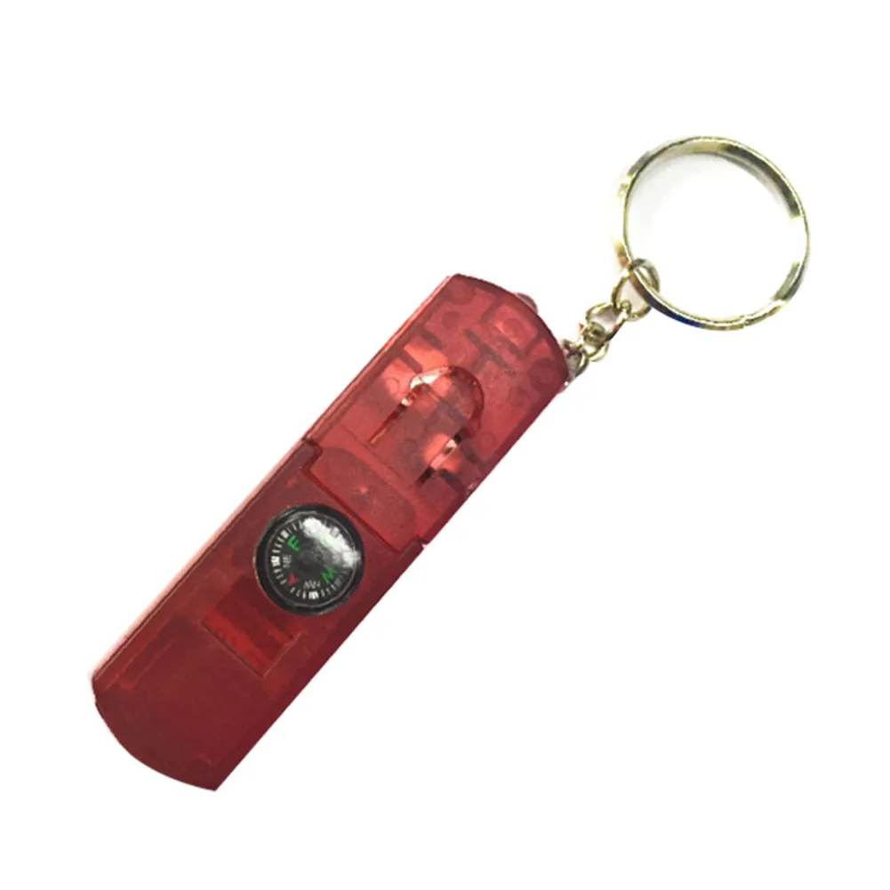 4 In 1 Multifunctional With Keychain Outdoor Whistle Led Flashlight Survival Kit Camping Lamp Convenient Emergency Mini Torch | Спорт и