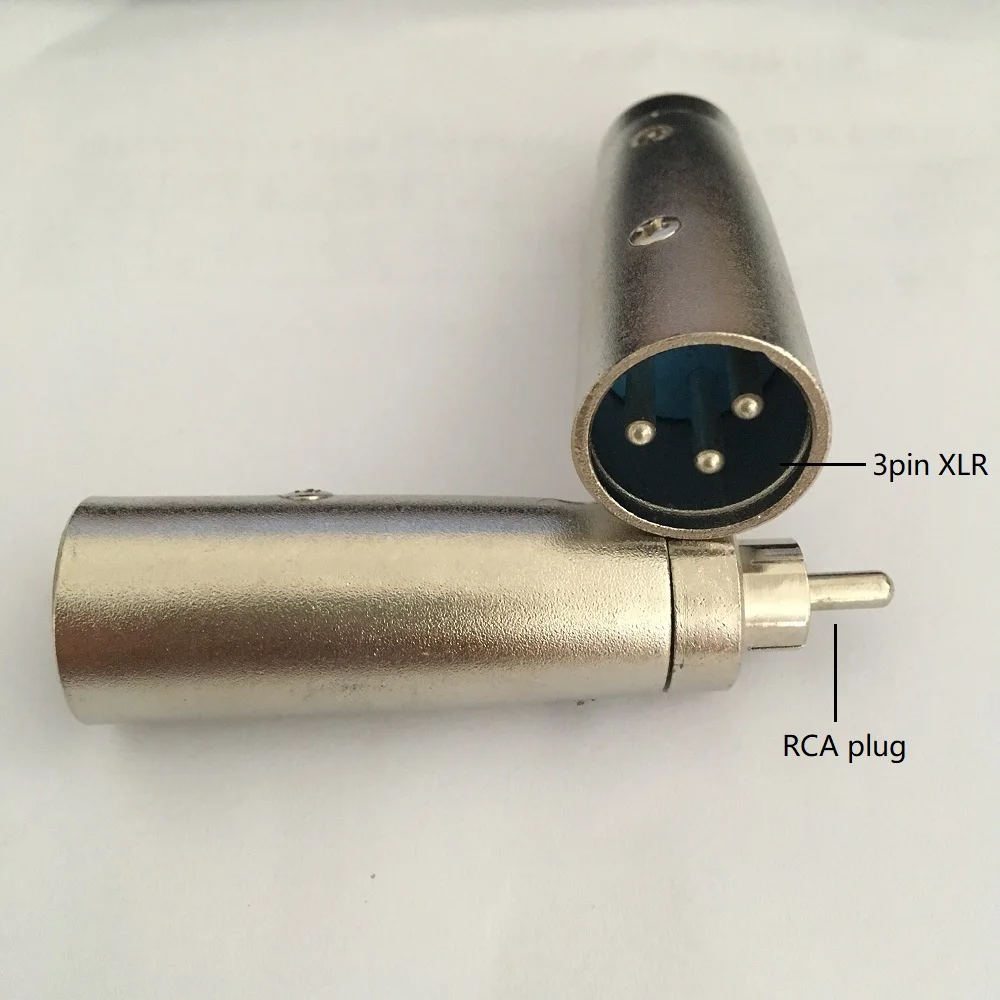 10 шт./упак. никелированный XLR 3 PIN штекер RCA мужской аудио сетевой переходник для