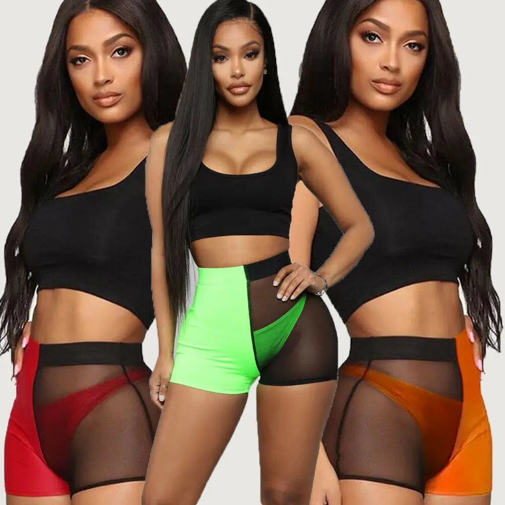 Летние женские шорты сексуальные для йоги сетчатые бега занятий йогой