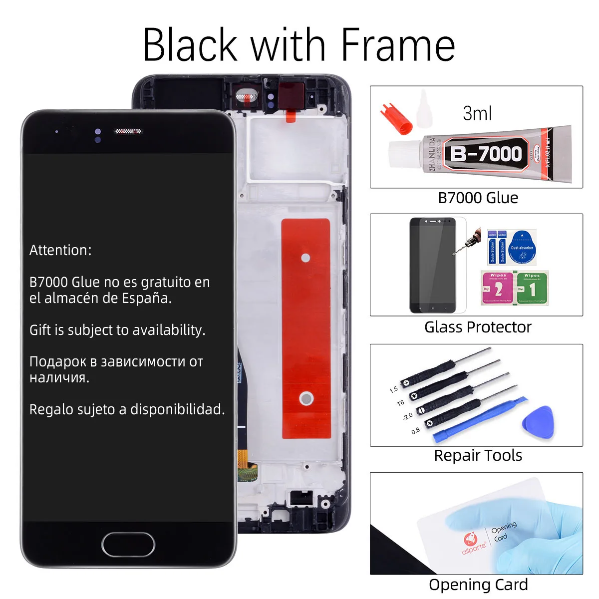 with Frame Black ЖК-дисплей для huawei P10, сенсорный экран, Замена для huawei P10, ЖК-дисплей с рамкой,, 5,1 '', VTR-L09, L10, L29 - Цвет: with Frame Black