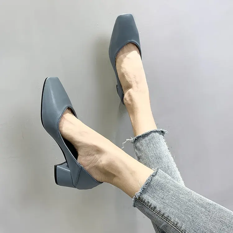 FeiYiTu/ г., весенние туфли-лодочки на высоком каблуке в стиле ретро туфли из лакированной кожи с квадратным носком без застежки Женская пикантная обувь, chaussure femme