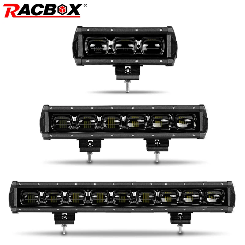 Однорядный светодиодный светильник RACBOX 8 14 20 27 34 40 дюймов 6D для внедорожников