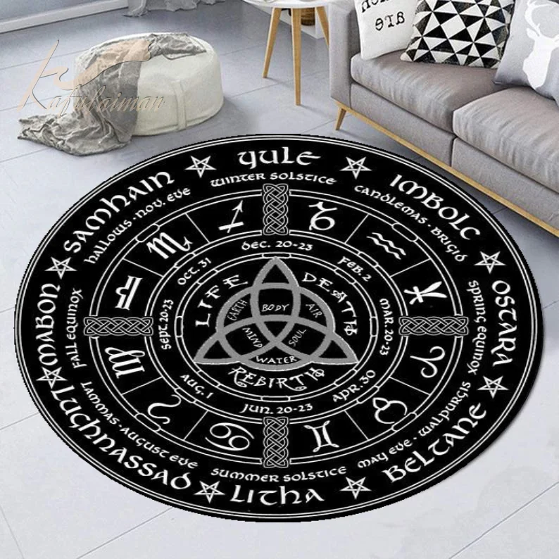Скандинавский древний скандинавский щит викингов и Рун черные коврики с
