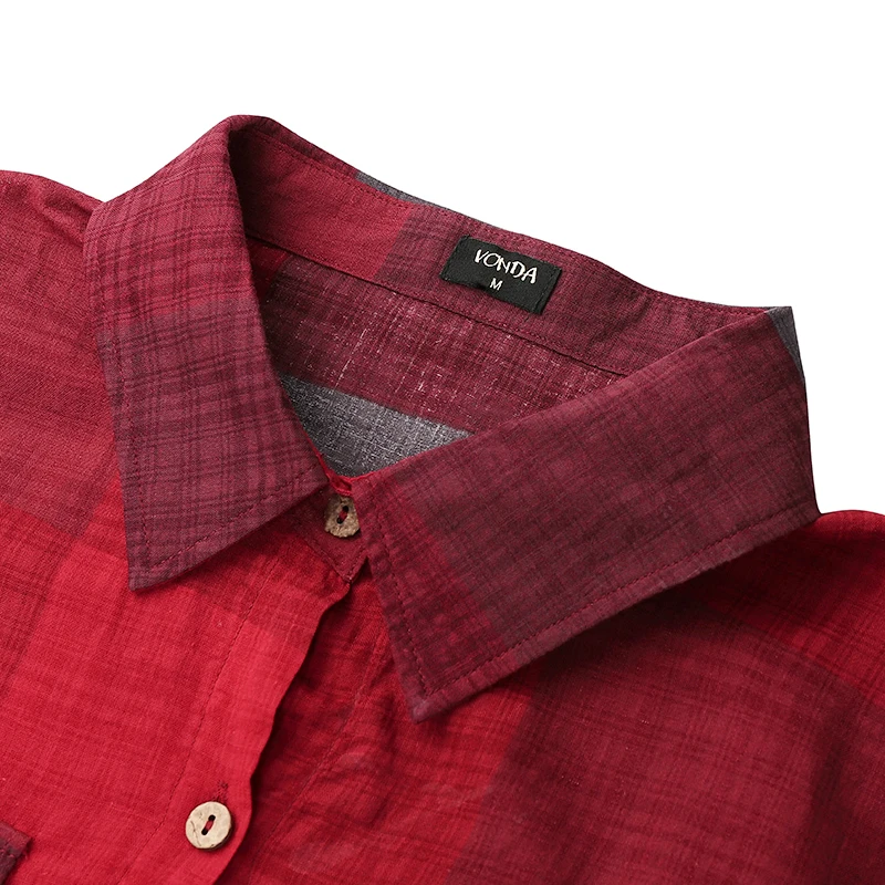 Женское клетчатое платье макси на пуговицах элегантное пляжное платье-рубашка с