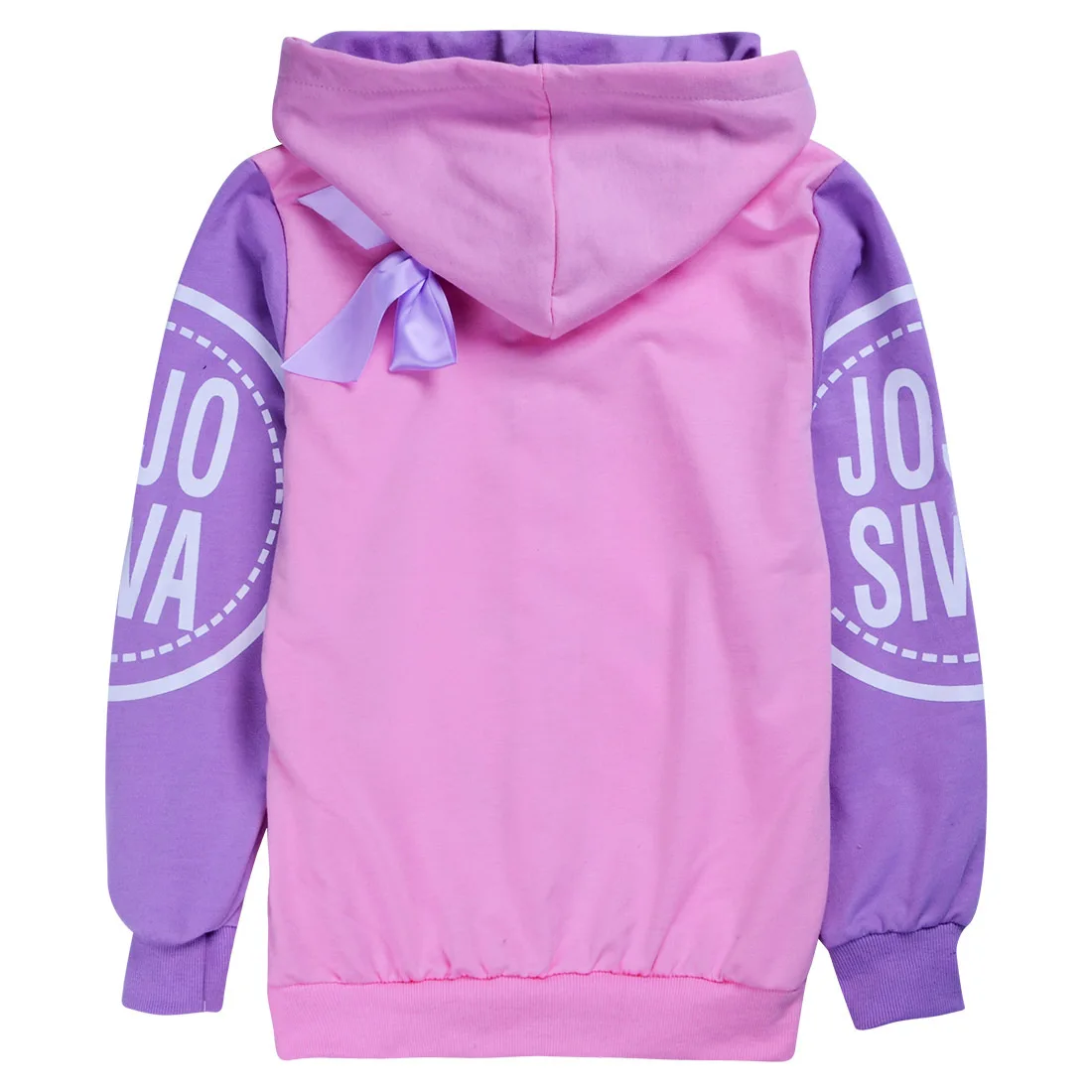 JOJO Siwa/осенние куртки с рисунком для маленьких девочек; пальто с капюшоном и бантом; детская верхняя одежда на молнии для девочек; пальто; повседневная одежда