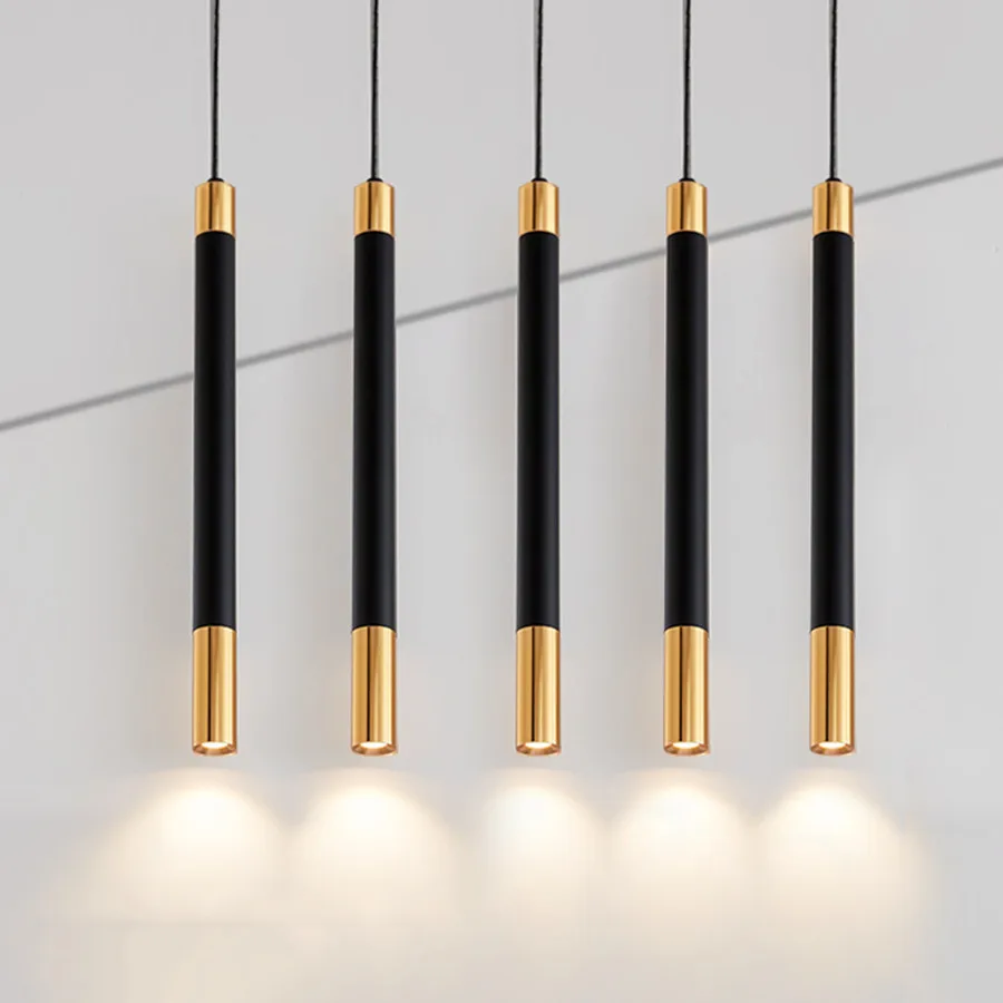 

Подвесной светильник Thrisdar, черно-золотой, длинный, светодиодный, в скандинавском стиле, для кухни, ресторана, магазина, бара
