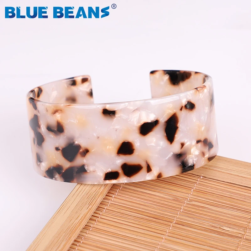 2019 богемный Ацетатный акриловый браслет леопардовый Черный полимер Простой