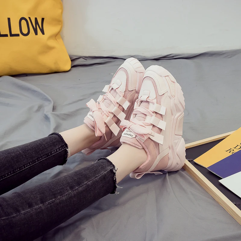 

Новинка; Модные женские кроссовки; Женская обувь; Кроссовки на шнуровке; Повседневные кроссовки на платформе; Удобные женские кроссовки; ...