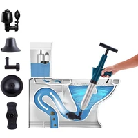 Pipe Plunger Drain Clog Remover Professional High Pressure Pneumatic Plungers Opener Pump for Toilets Bathroom Shower Sink Floor