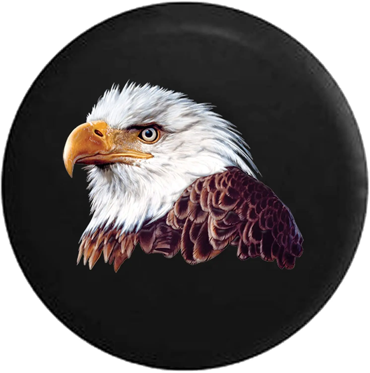 

American Eagle Proud Military Spare Tire Cover Black 33 in