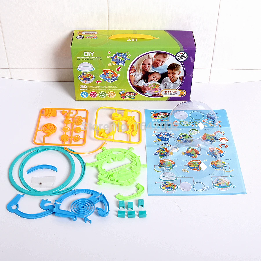 DIY 100 препятствия магический пазл шар развивающий Интеллектуальный IQ баланс