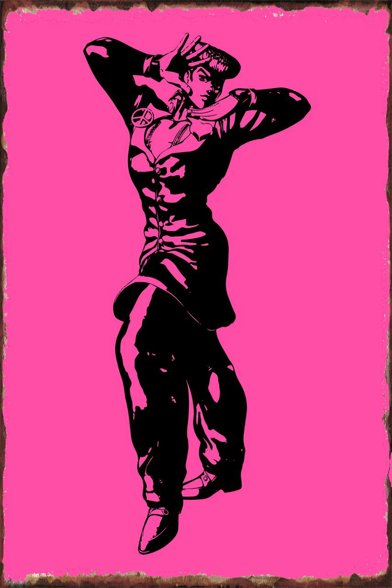 

Josuke Higashikata Vintage Metal Sign Tin Sign Tin Plates Wall Decor Room Decoration Retro For Art Man Cave Cafe Pub Home Club