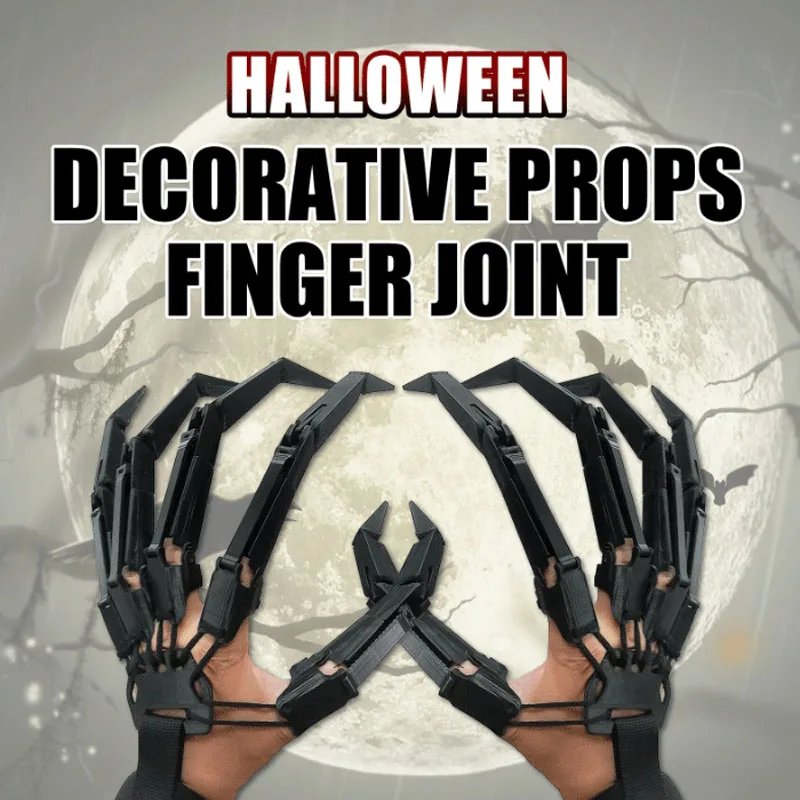 

Halloween Articulated Fingers Flexible Joint Finger Halloween Party Cosplay Costume Props Horror Ghost Claw Gloves