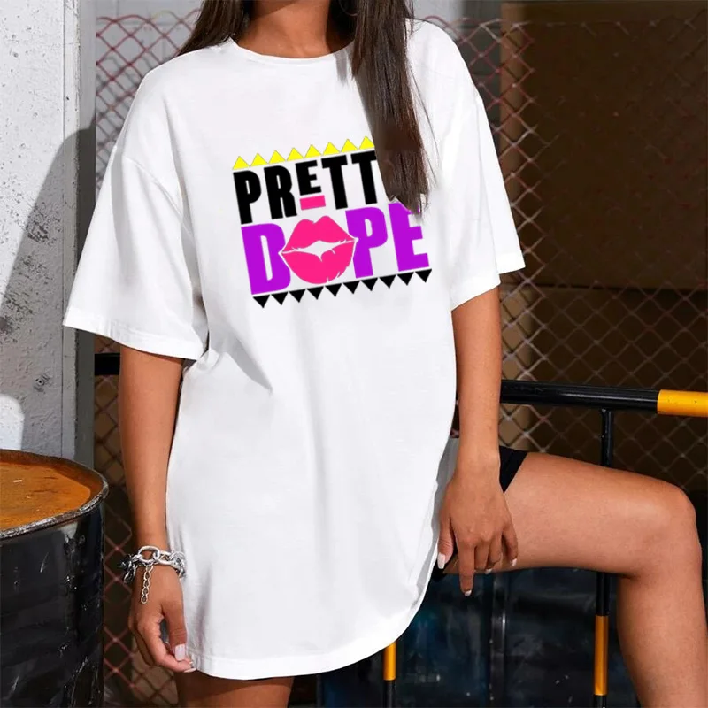 

Short Sleeve Plus Size T-Shirt Dresses Letter Print Dress Summer Loose O-Neck Casual Streetwear Female Harajuku Vestidos Robes