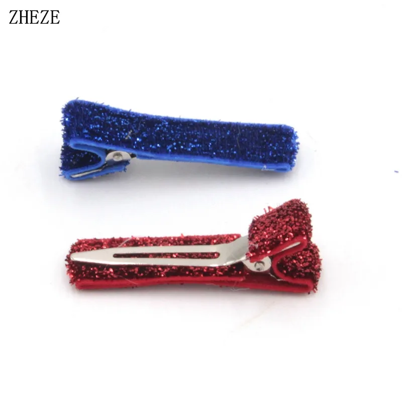 

100Pcs/Lot Classic 45mm Small Cute Solid Glitter Hairclip Whole Wrapped Safety Hair Clips Kids Hairpins Handmade DIY Accessory