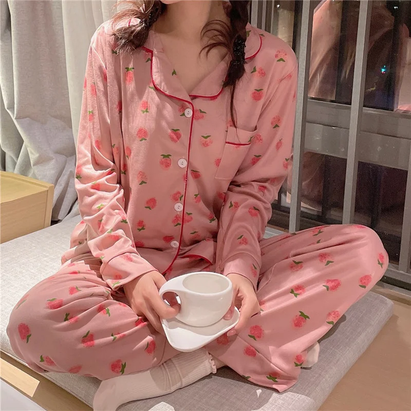 

Пижама для женщин, комплект из 2 предметов, новинка 2021, пижама для женщин без снижения весны и осени, новинка 2021