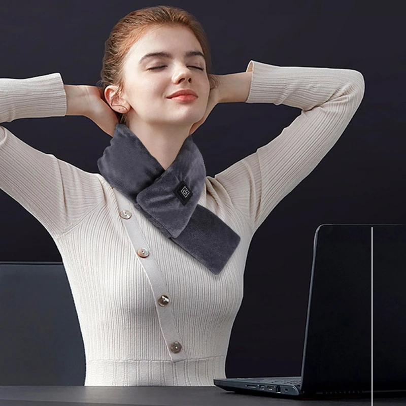 

Massage Winter Warm Bib Scarf USB Charging Windproof Outdoor Sports Thick Bib Neck Protection Multipurpose Warmer