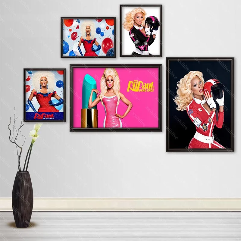 

TV Series RuPauls Drag Race Cloth Silk Canvas HD Poster Home And Bedroom Decoration Wall Fabric Poster Custom Print More Size