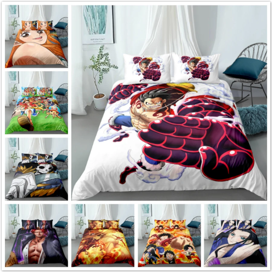 Комплект постельного белья с 3d изображением пиратского короля Луффи демона