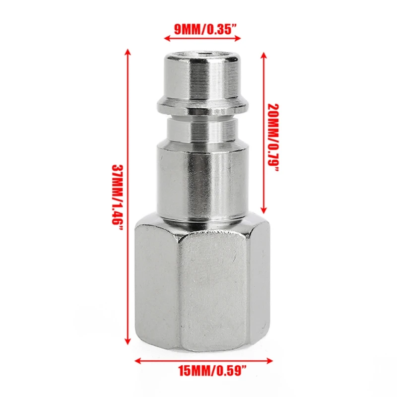 

10pcs 1/4"Air Line Fitting BSP Euro Air Line Fitting Hose Compressor Quick Tool R9UF