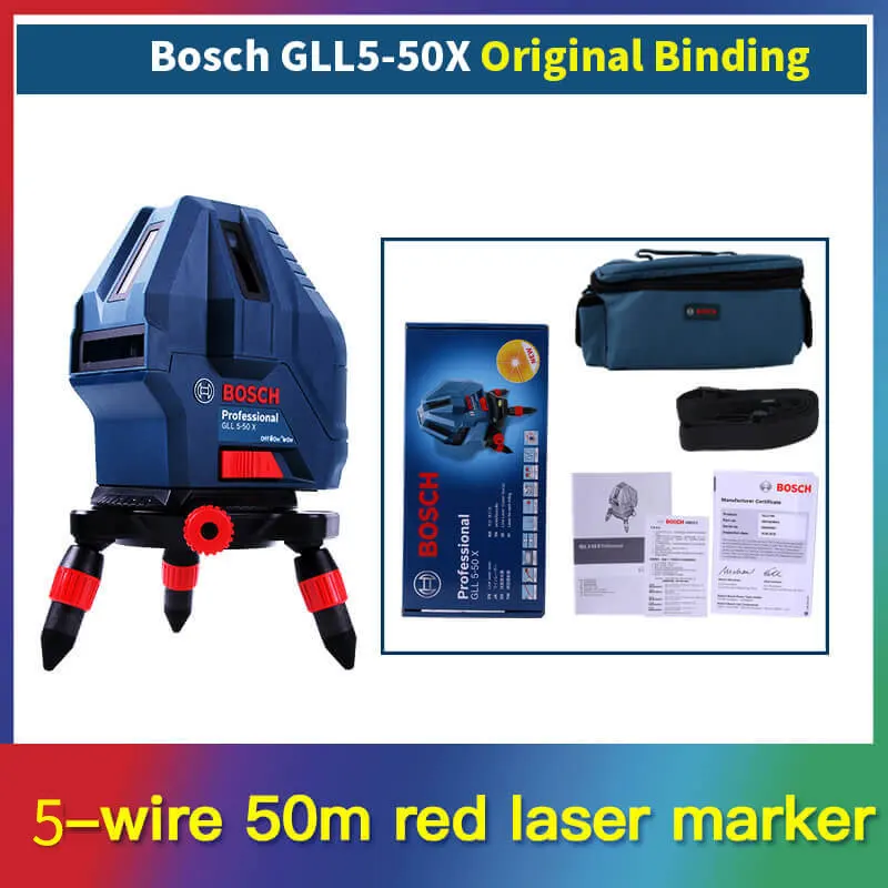 GLL5-50X Bosch GLL5-50X/GLL3-15X лазерный уровень маркировочный инструмент инфракрасный маркировочный инструмент 5 линия 3 линия 1 заказ - Цвет: GLL5-50X