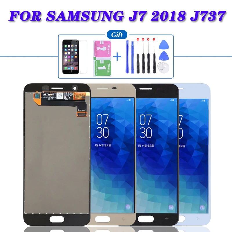 

For Samsung Galaxy J7 2018 J737 LCD J737A J737P J737V J737T LCD Display Touch Screen Digitizer Replacement Can Adjust Brightness