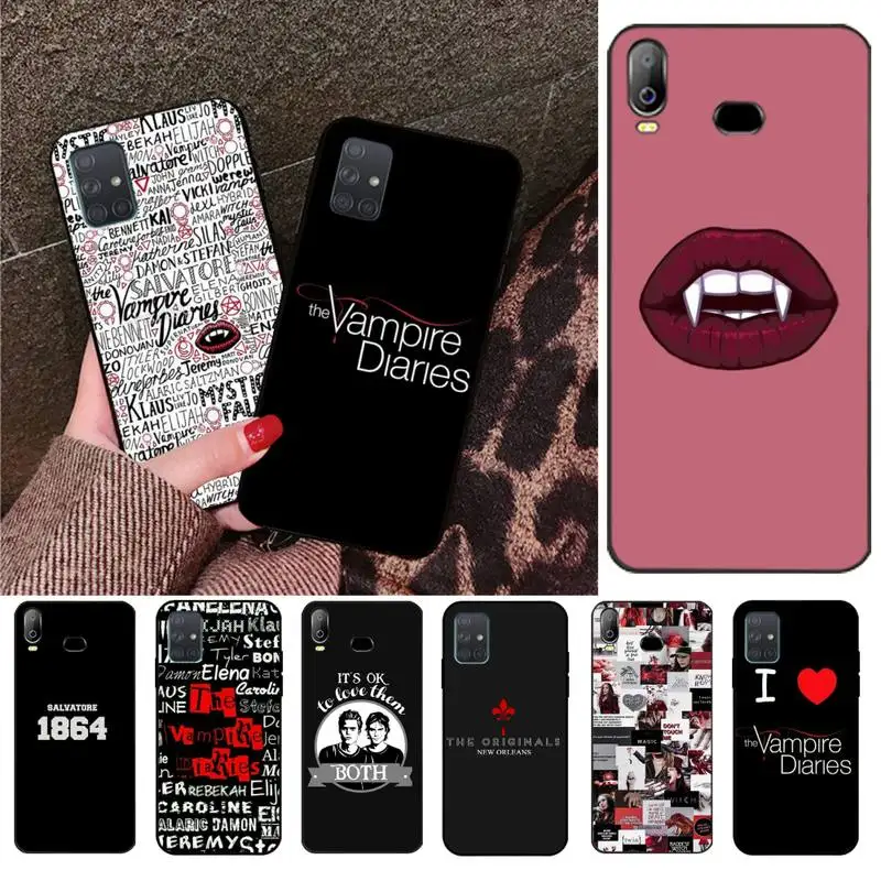 Светящийся самодельный чехол с дневниками вампира для Samsung Galaxy A01 A11 A31 A81 A10 A20 A30 A40
