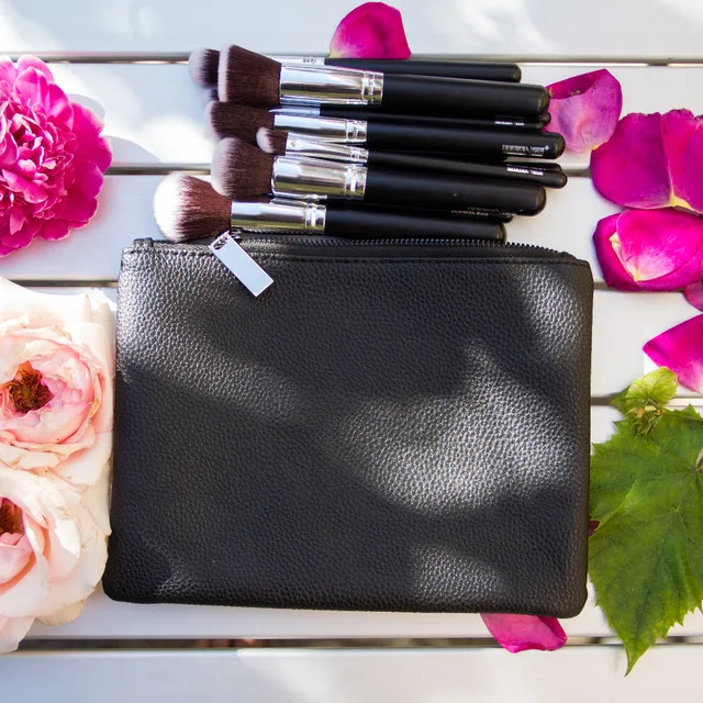 MAANGE 6-15 шт. набор кистей для макияжа Пудра Тени для век Косметика Make Up Brush с ПУ кожаный чехол Красота набор инструментов