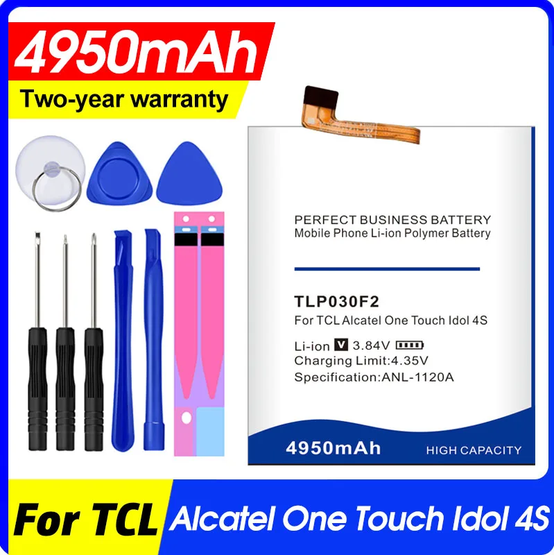

4950mah Tlp030f2 Tlp030f1 Аккумулятор для Blackberry Tcl Alcatel One Touch Idol 4s Ot-6070 Ot-6070k Dtek60